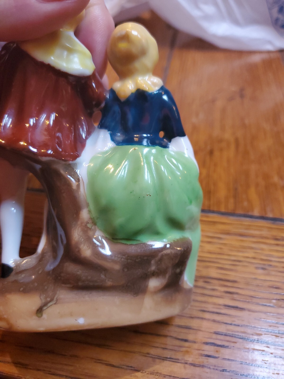 Vintage Occupied Japan figurine Musical Couple Colonial 4.75 inches Rall Large