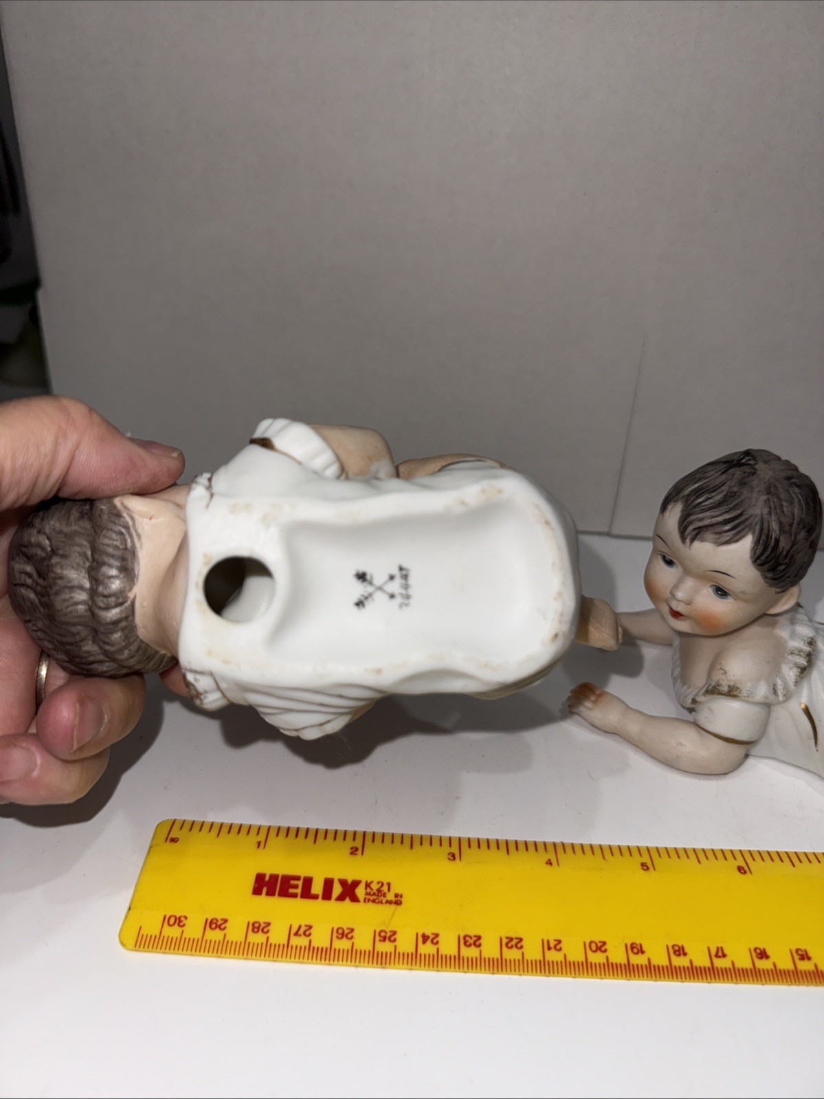 3 Bisque Porcelain Piano Babies Vintage Excellent Condition, Taiwan