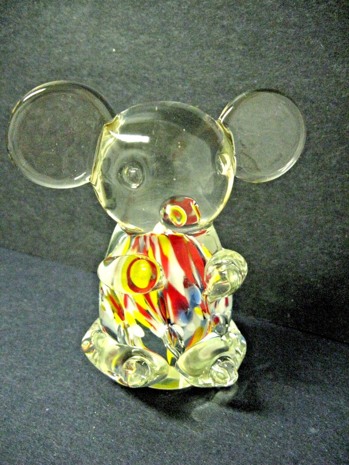 NEW glass BIG-EAR BEAR millefiori body