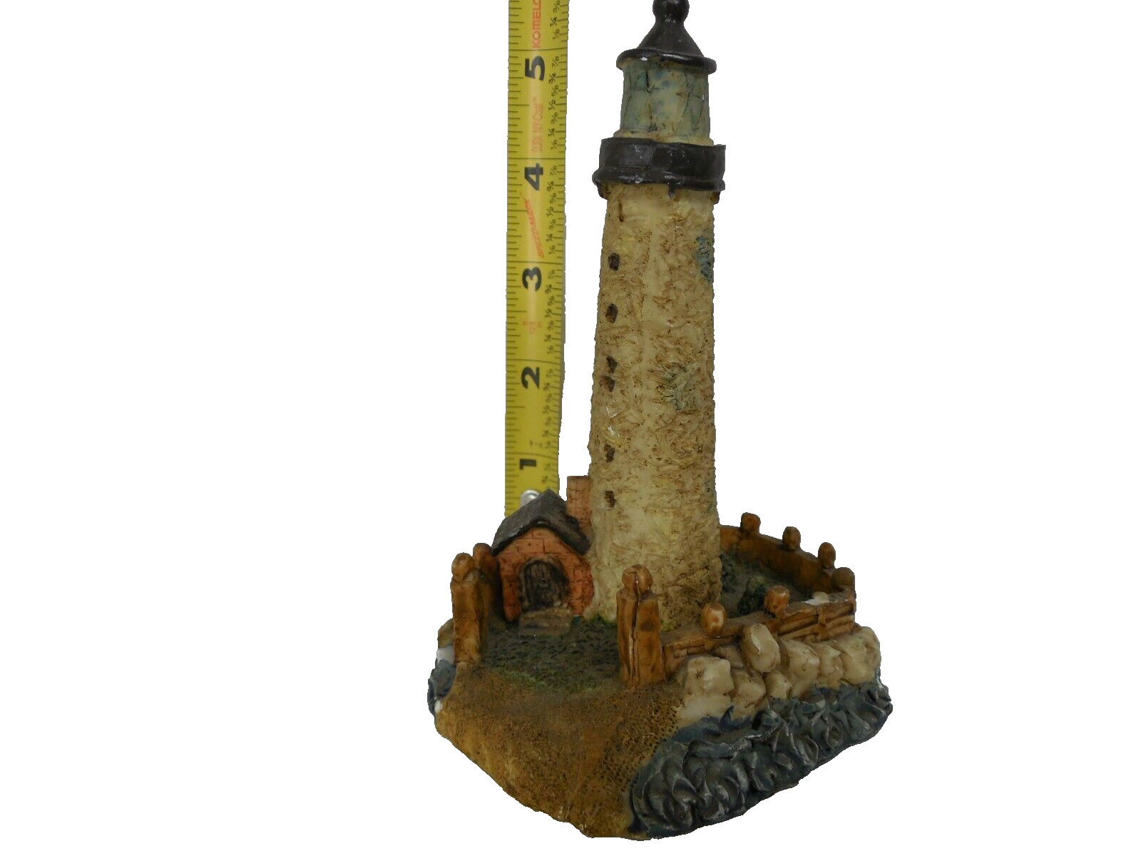 Lighthouse Figurine 5.5 in tall pottery and resin