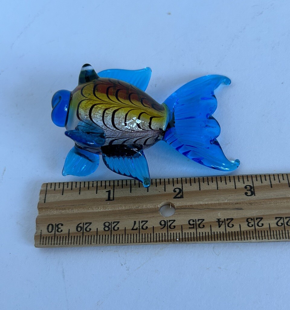 Pier 1 Multi Colored Glass Fish 3 in.