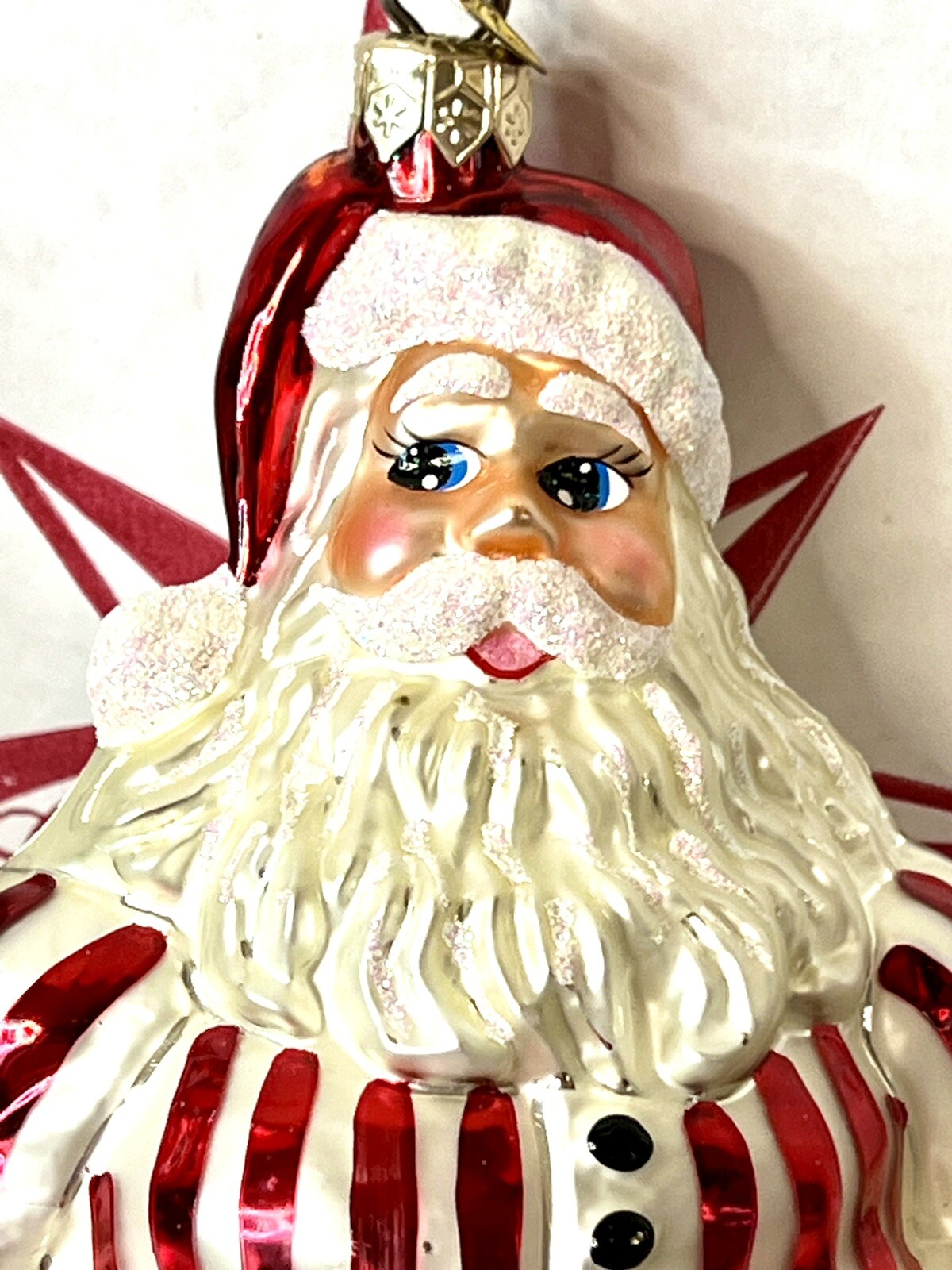 Radko RING IN THE HOLIDAYS Ornament 2000 9.5” Santa Cat