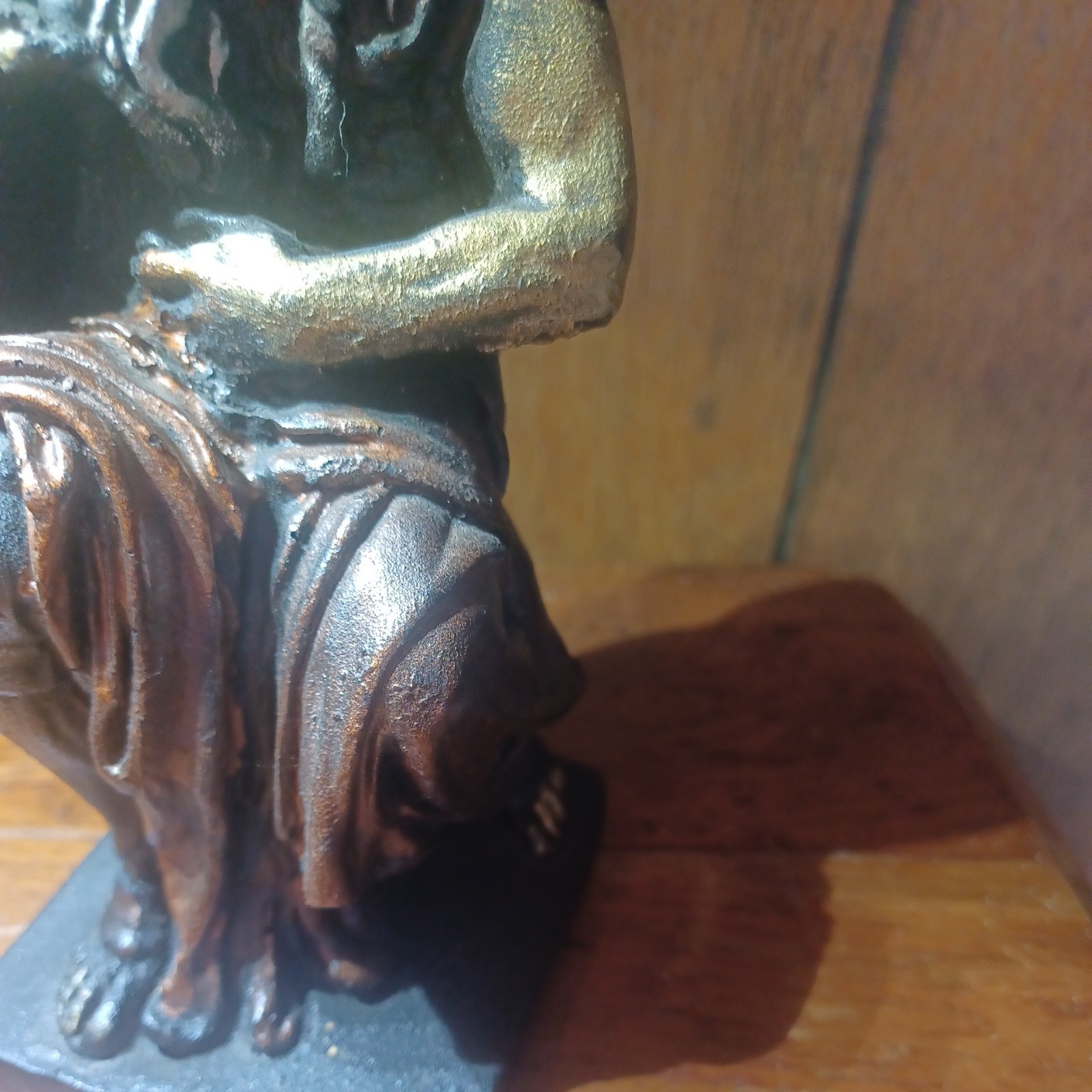 Vintage 7.5 Inch Michelangelo MOSES Sculpture Handcrafted From Coal