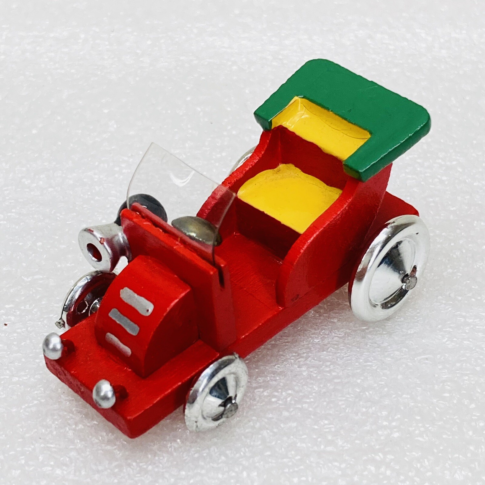 VTG‼ GOULA Wooden Miniature Roadster Car Figure Figurine Made in Spain • VGUC‼