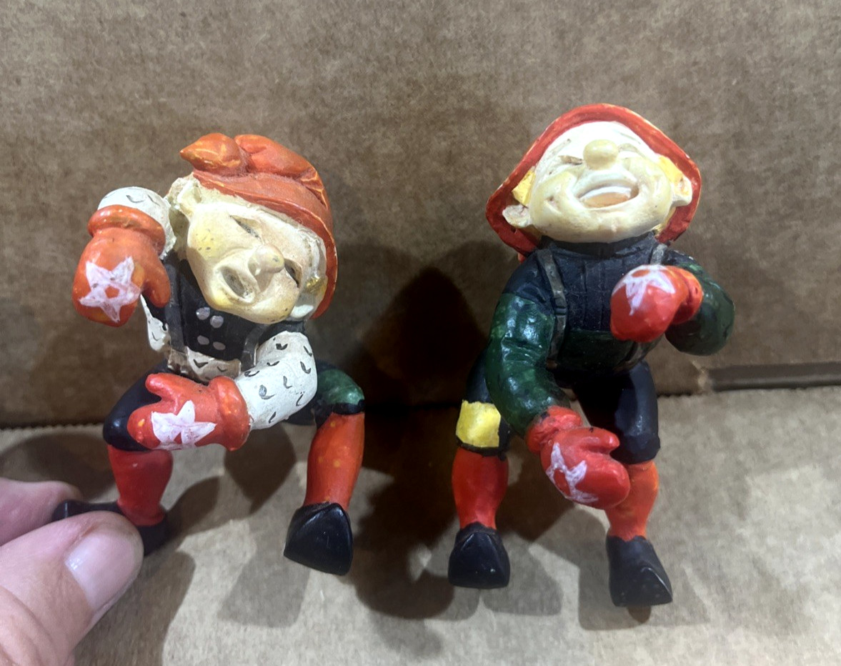 VTG Candy Designs Norway Elf Gnome Pixie Hanging Figurines Winter Christmas Set