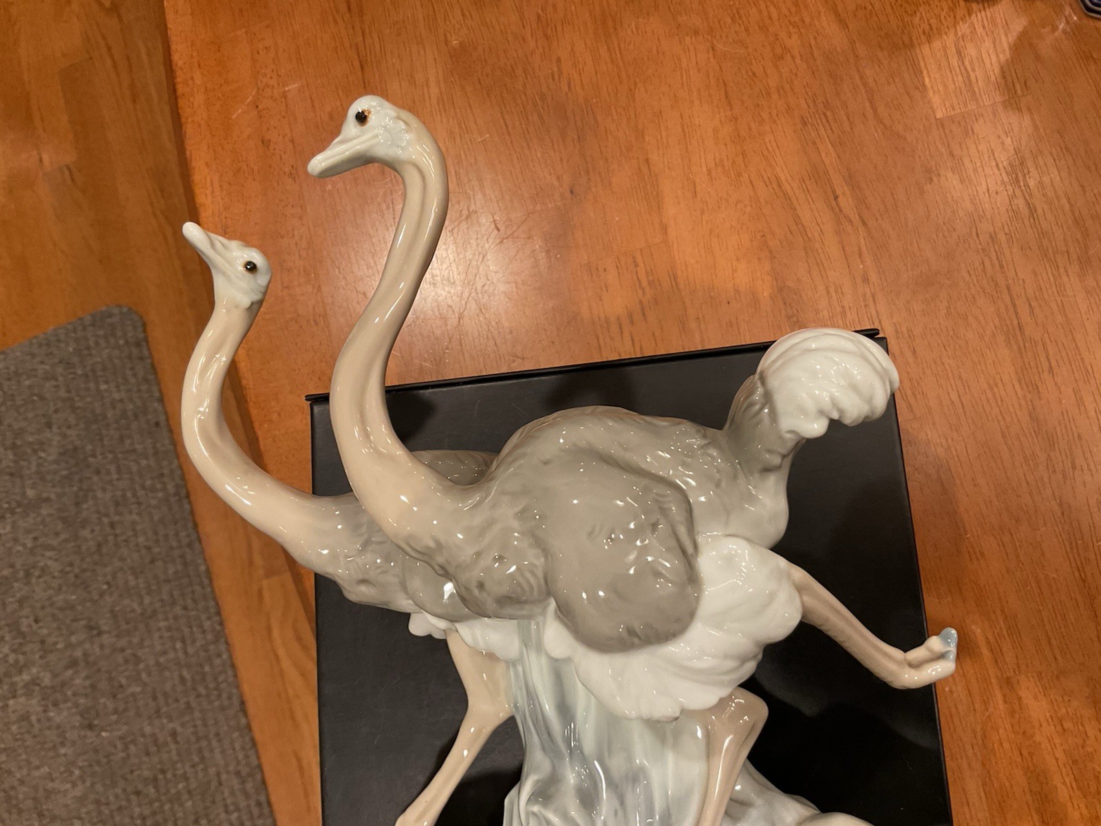 Lladro 2 Ostriches Porcelain Figurine – Rare -Retired 1970 -by Fulgencio Garcia