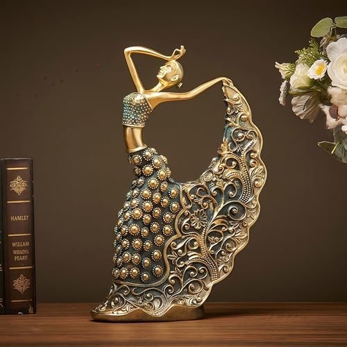Elegant Peacock Dancer Statue Figurine – Decorative Home & Office Decor, Tableto