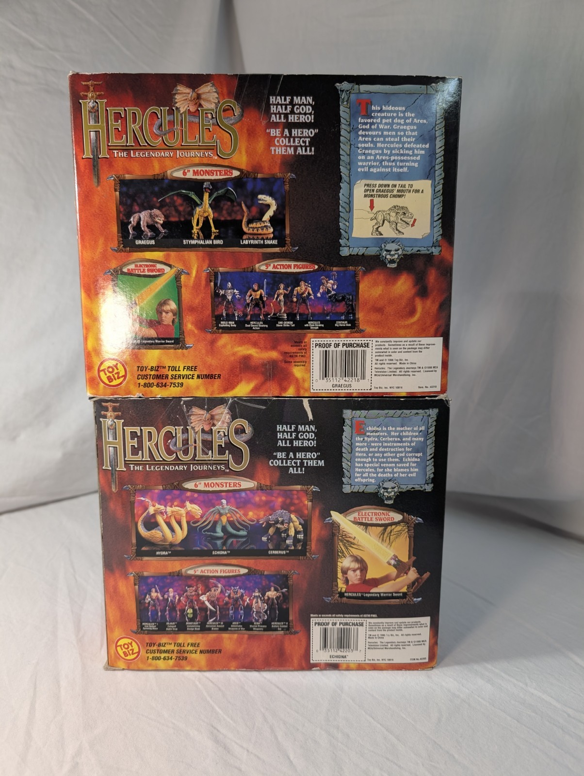 Hercules The Legendary Journeys Graegus and Echidna Action Figure Toy Lot