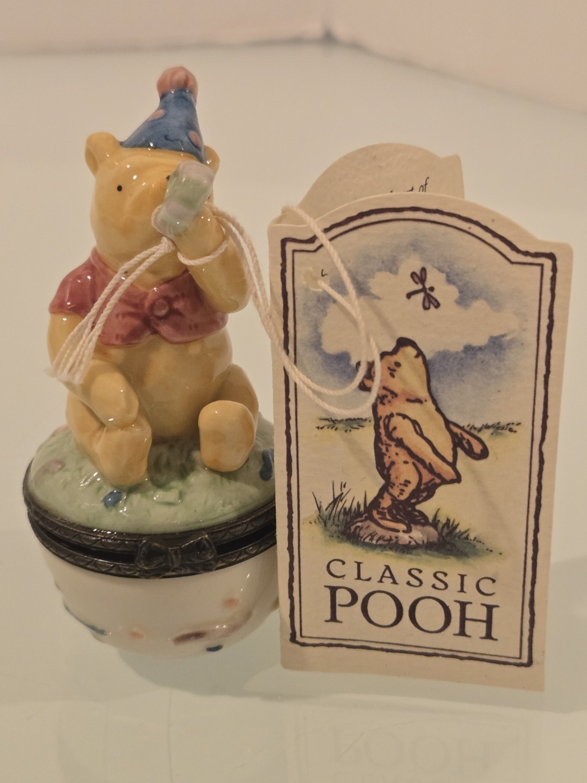 Midwest Of Cannon Falls Classic Pooh Birthday Celebration Hinged Trinket Box