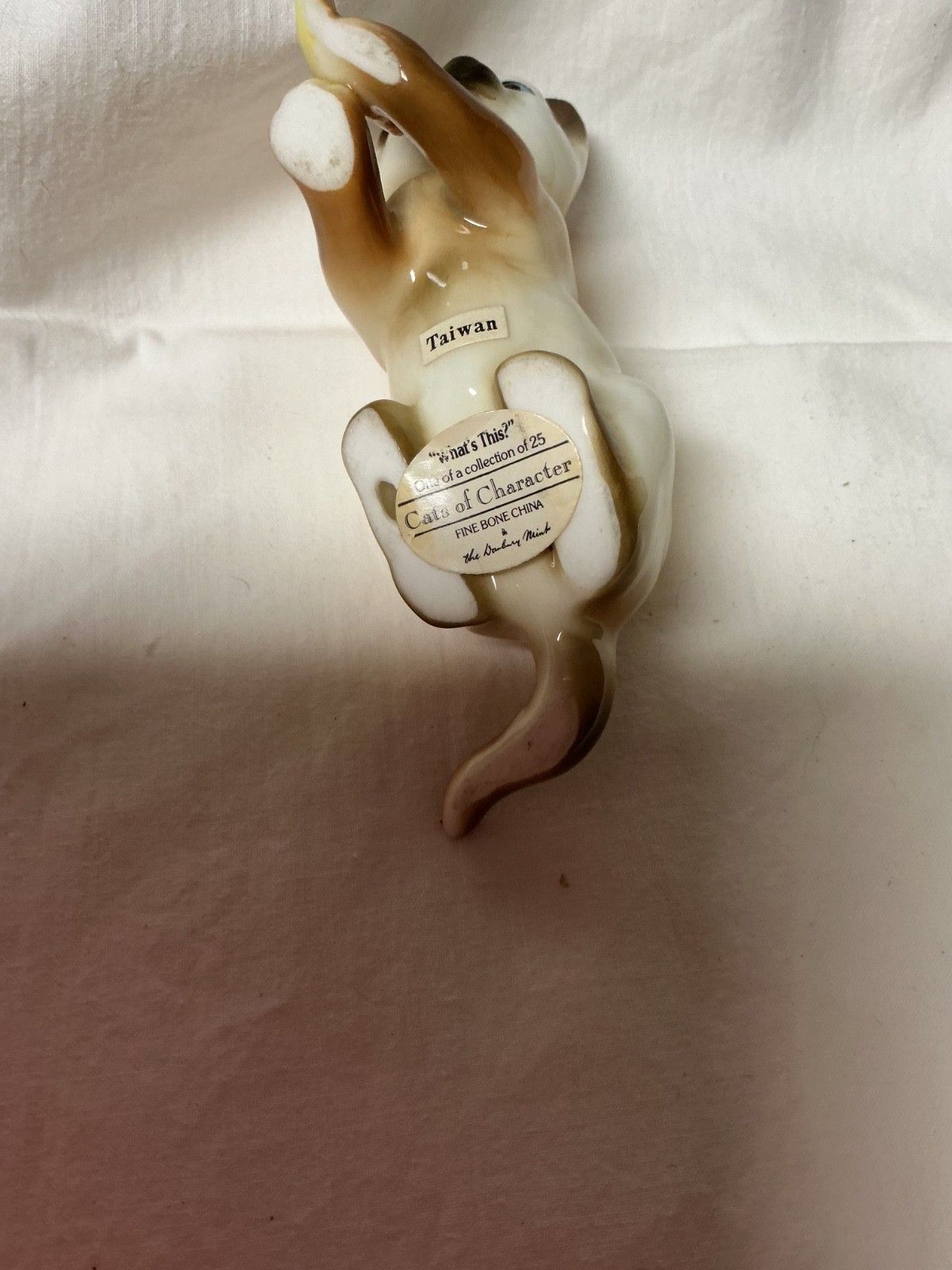 VTG. DANBURY MINT CATS OF CHARACTER FINE BONE CHINA FIGURINE WHATS THIS SIAMESE