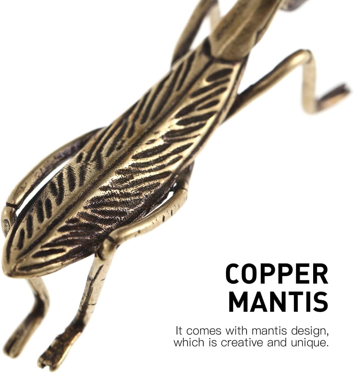 Intricate 2.83″ Golden Mantis Figurine – Perfect for Indoor & Outdoor Decor