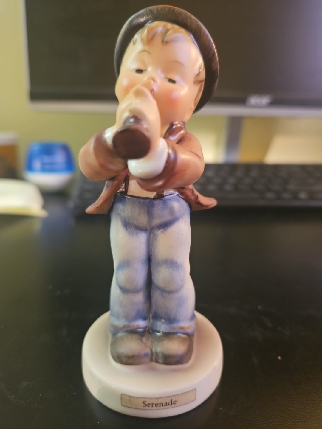 Goebel Hummel Serenade Figurine Boy with Flute W. Germany Vintage