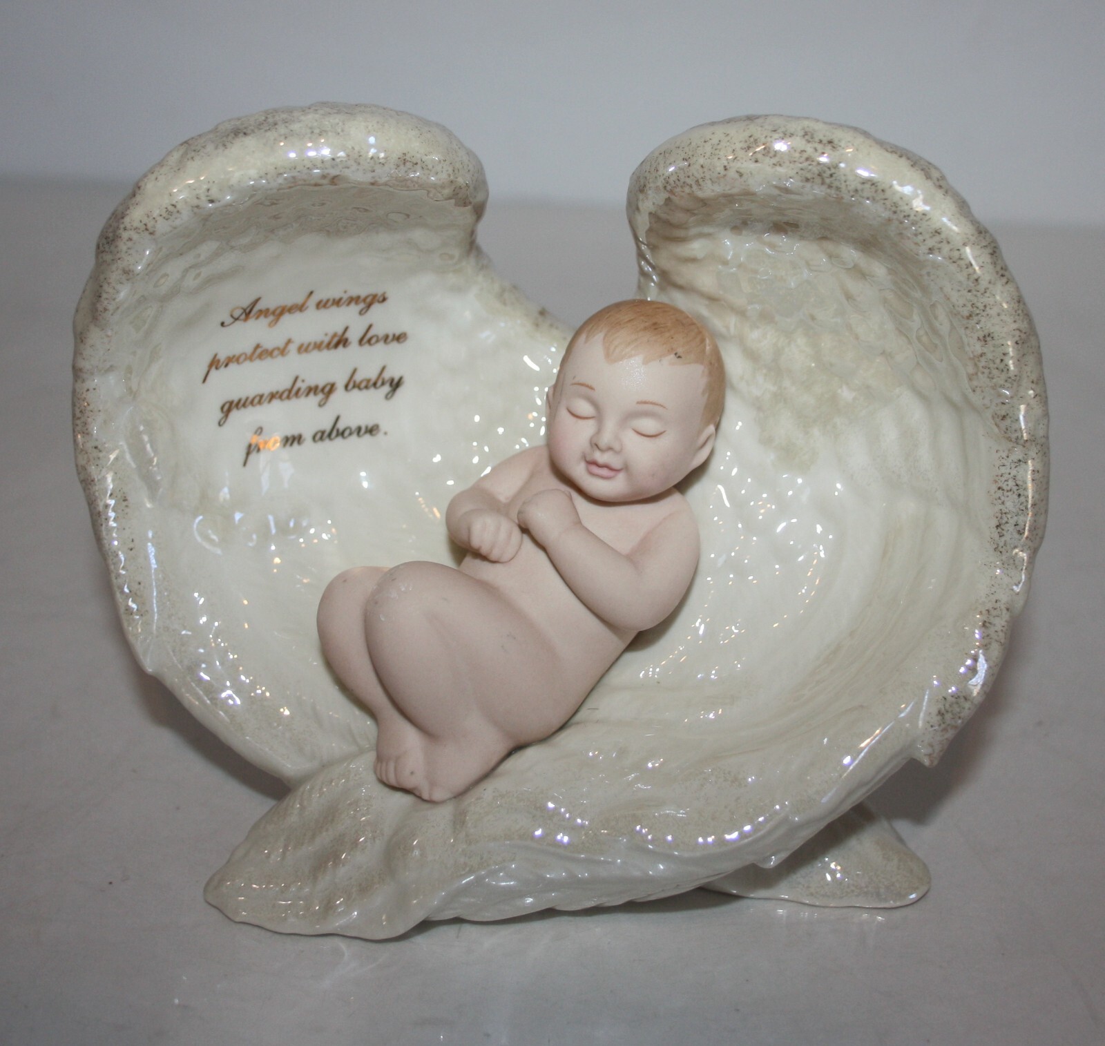 Lenox Guardian Angel Wings with Newborn Baby Figurine