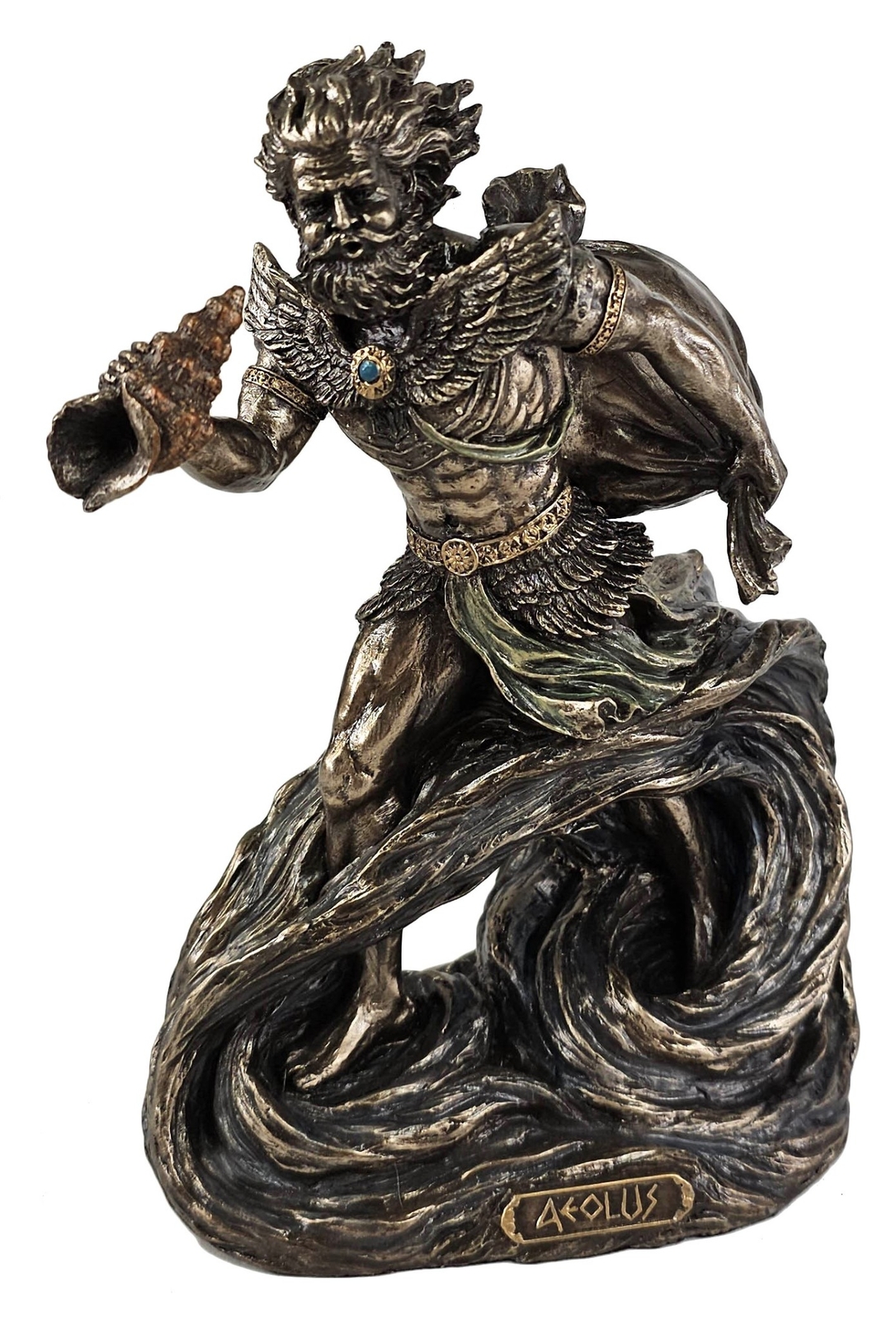 7 1/2″ Greek Mythology God Aeolus Ruler of the Winds Bronze Color
