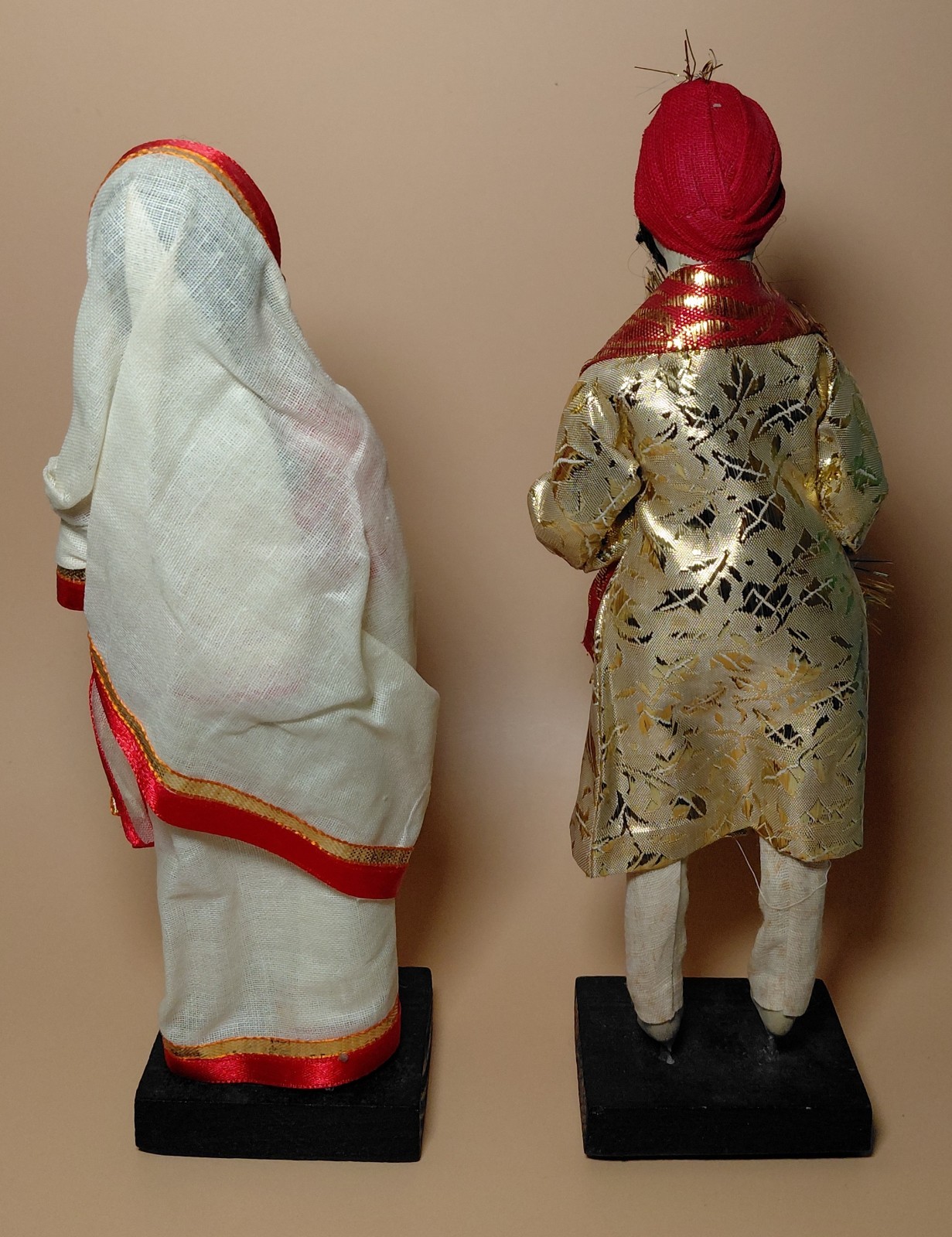 Vintage Handcrafted Traditional Indian Wedding Doll Couple