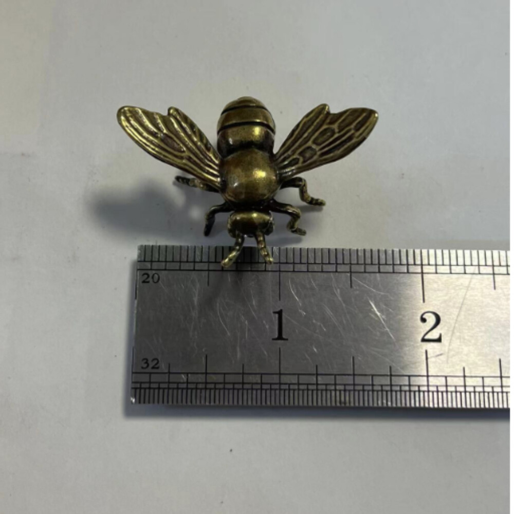 1 Pc Brass Bee Statue Animal Statue Toys Home Office Table Decoration Ornament