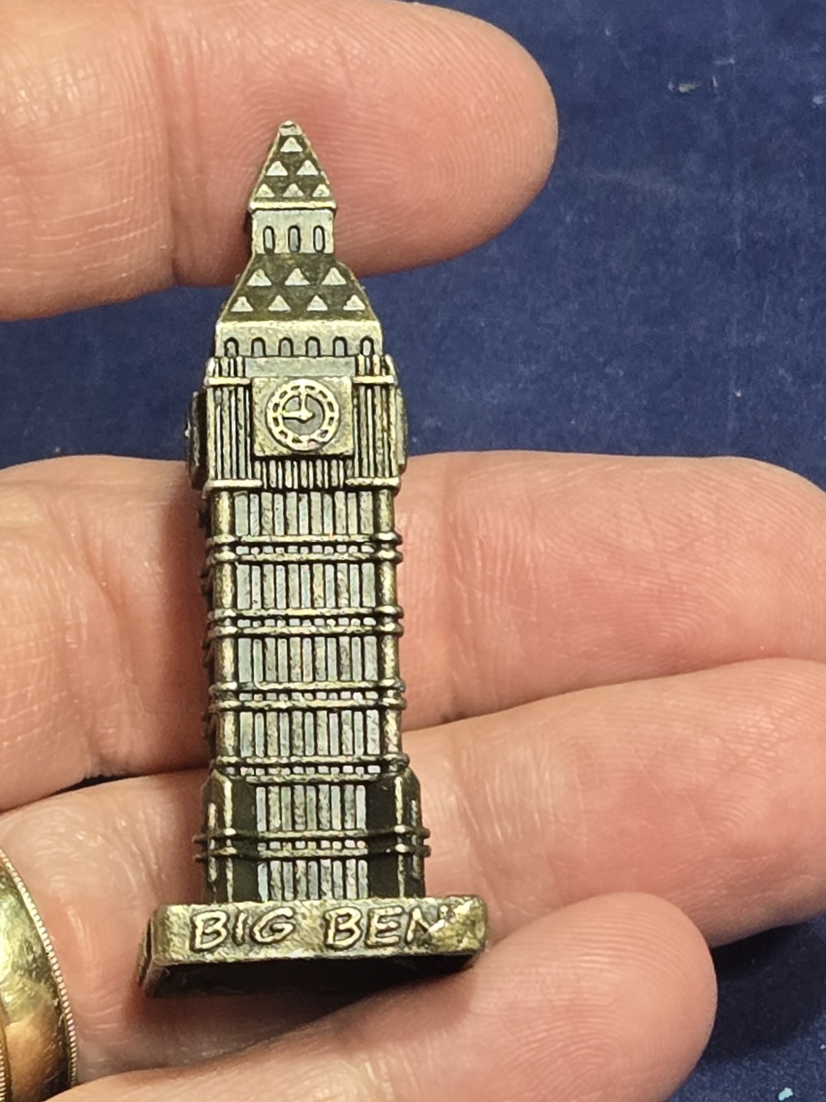 Miniature London Big Ben Clock Tower – Metal, Dark Color, Bought In London