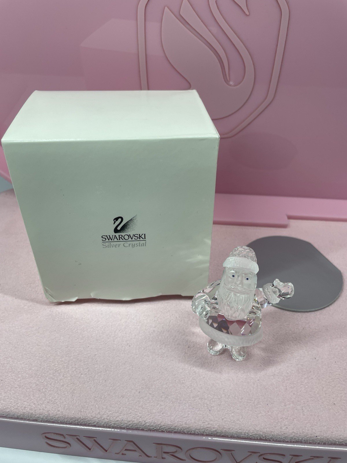 MIB Swarovski Crystal Christmas Figurine Blue Eyes Santa 7475 000 603 221362