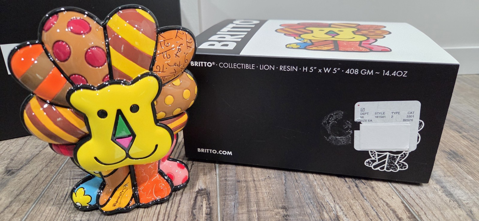 ROMERO BRITTO Rare LION Figurine Collectible NEW Artwork 5″ x 5″ MSRP $225.00