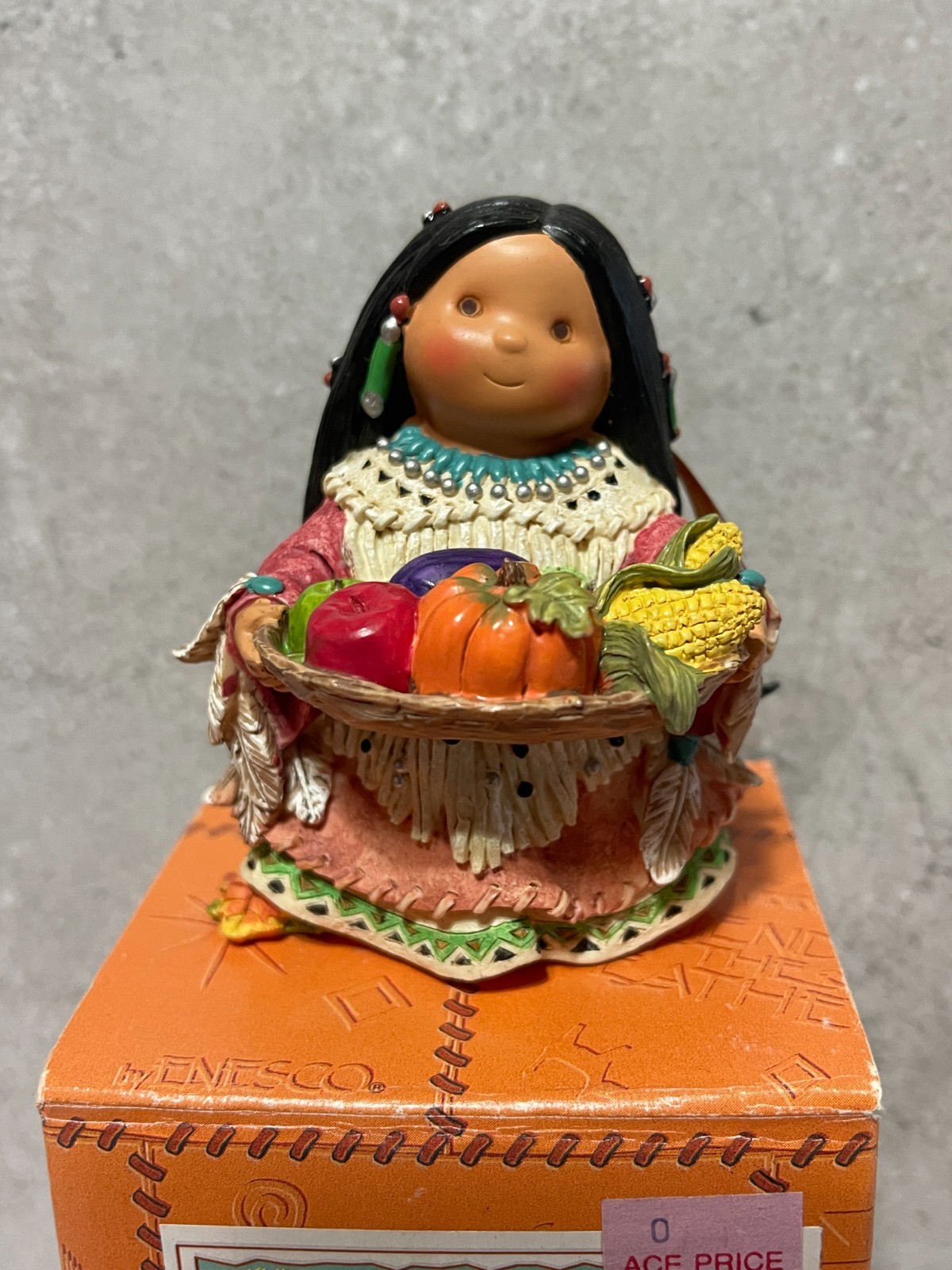 1998 Friends of the Feather “Share Your Blessings” Indian Woman with Vegetables