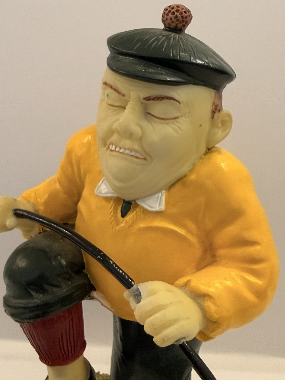 Funny Frustrated Golfer – Polyresin Golf Decor 7¼” Tall, One Broken Finger