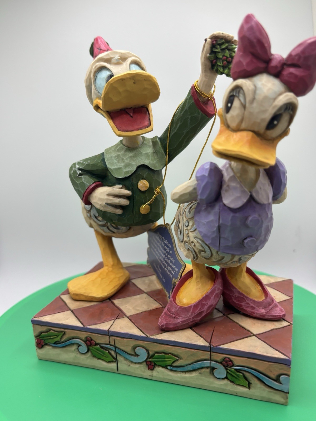 Vintage Jim Shore Donald & Daisy Under The Mistletoe Disney Traditions