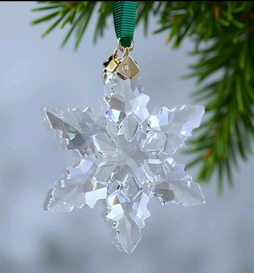 ❄️ Swarovski Crystal 2024 A.E., Large, Winter Snowflake Ornament, w/ Ribbon, NIB