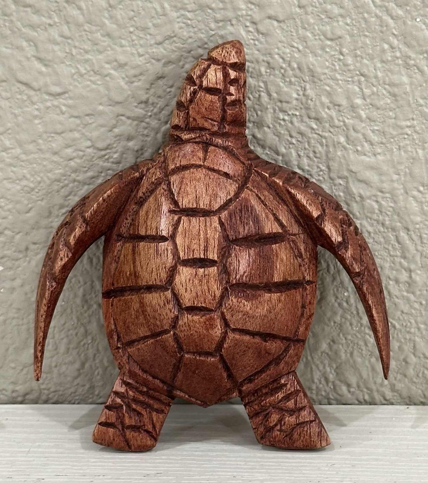 Wooden Hand Carved Sea Turtle Home Decor Sculpture Statue Figurine Tortoise