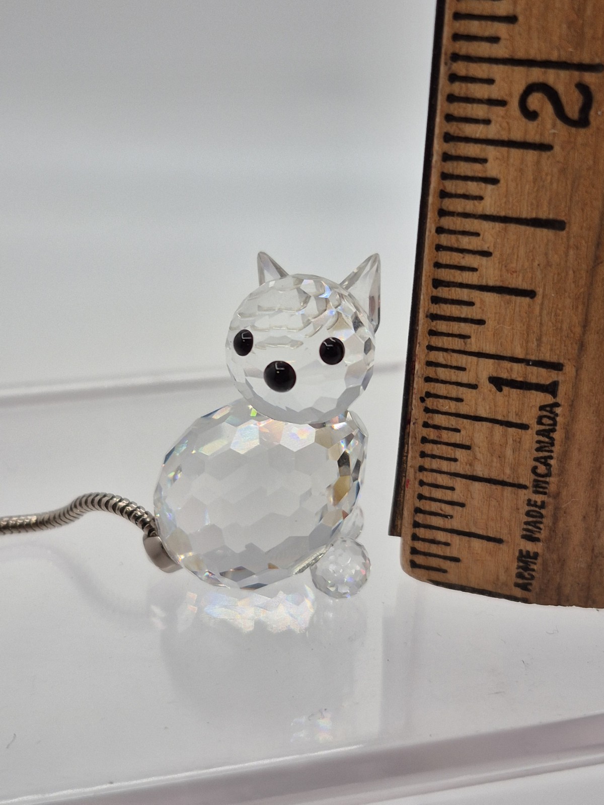 SWAROVSKI SILVER CRYSTAL FIGURE CAT 1.25″ TALL IN BOX AUSTRIA