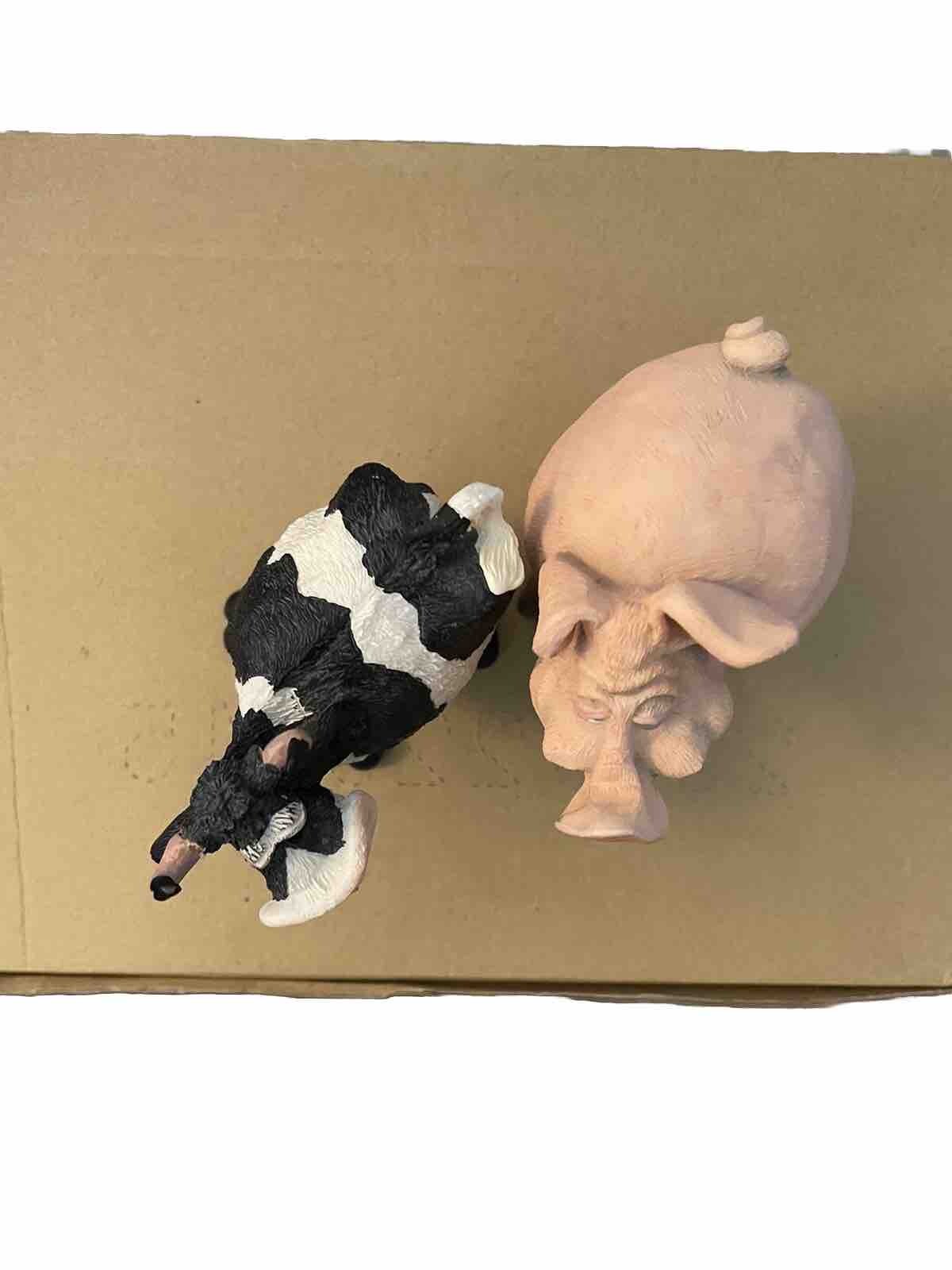 Bobble Pig Prudence Piggy And Heffie Signed Douglas Bobble Bods by Doug Harris
