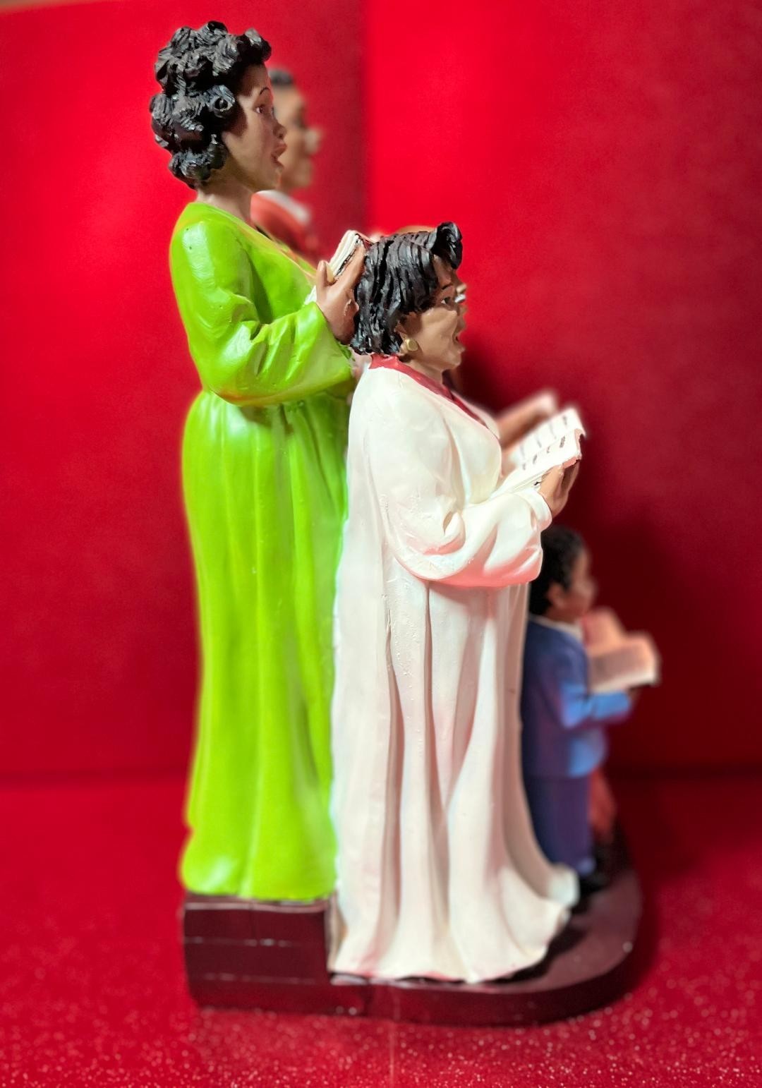 VTG 10″ AFRICAN AMERICAN CHURCH CHOIR FIGURINES