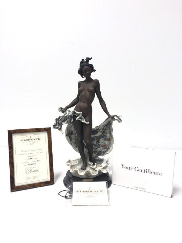 Giuseppe Armani Ebony Sculpture, Limited Edition Porcelain Figurine