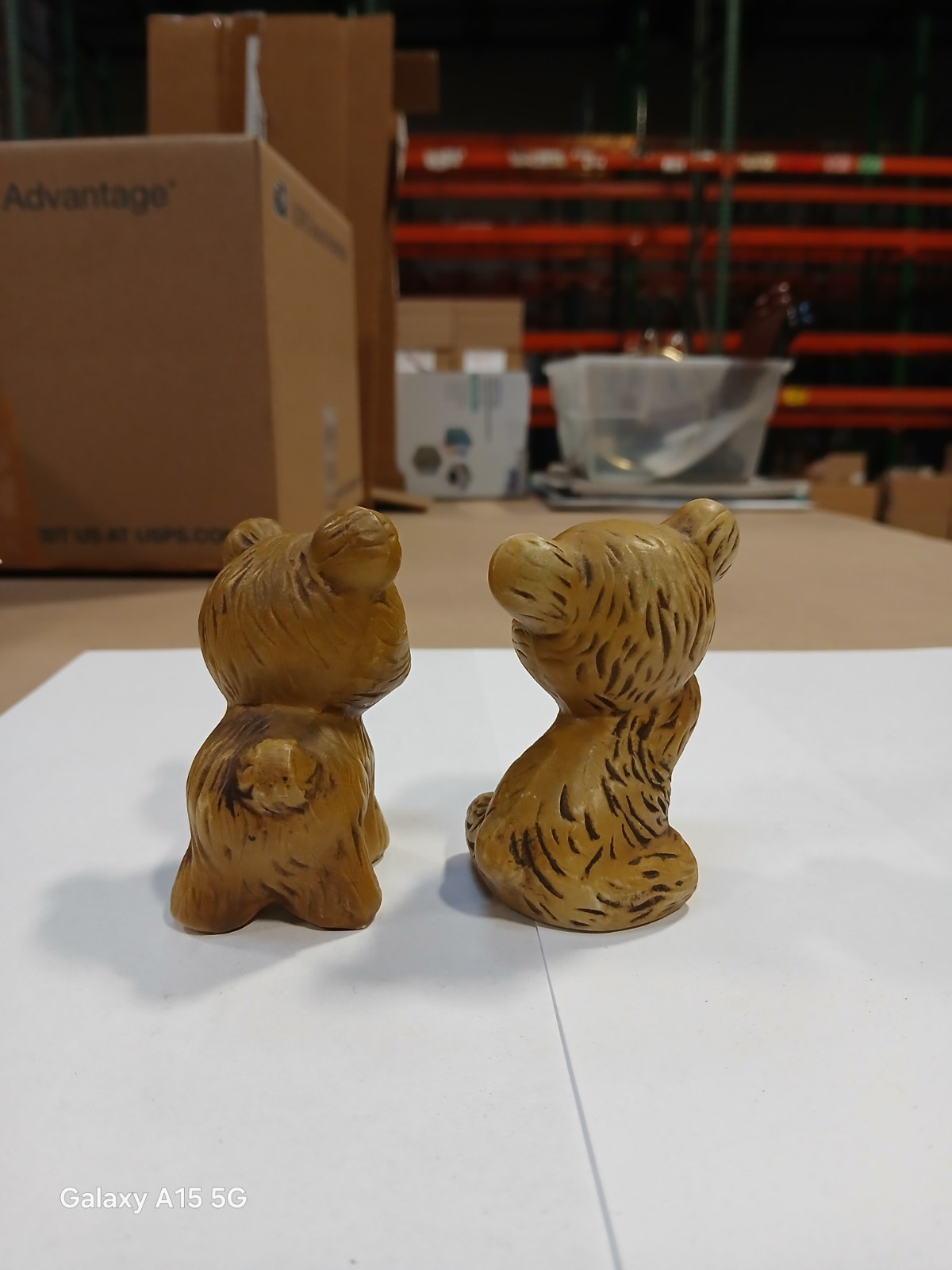 Set of Vintage 1960’s Hand-painted Matte Bisque Ceramic Bear Cubs Japan