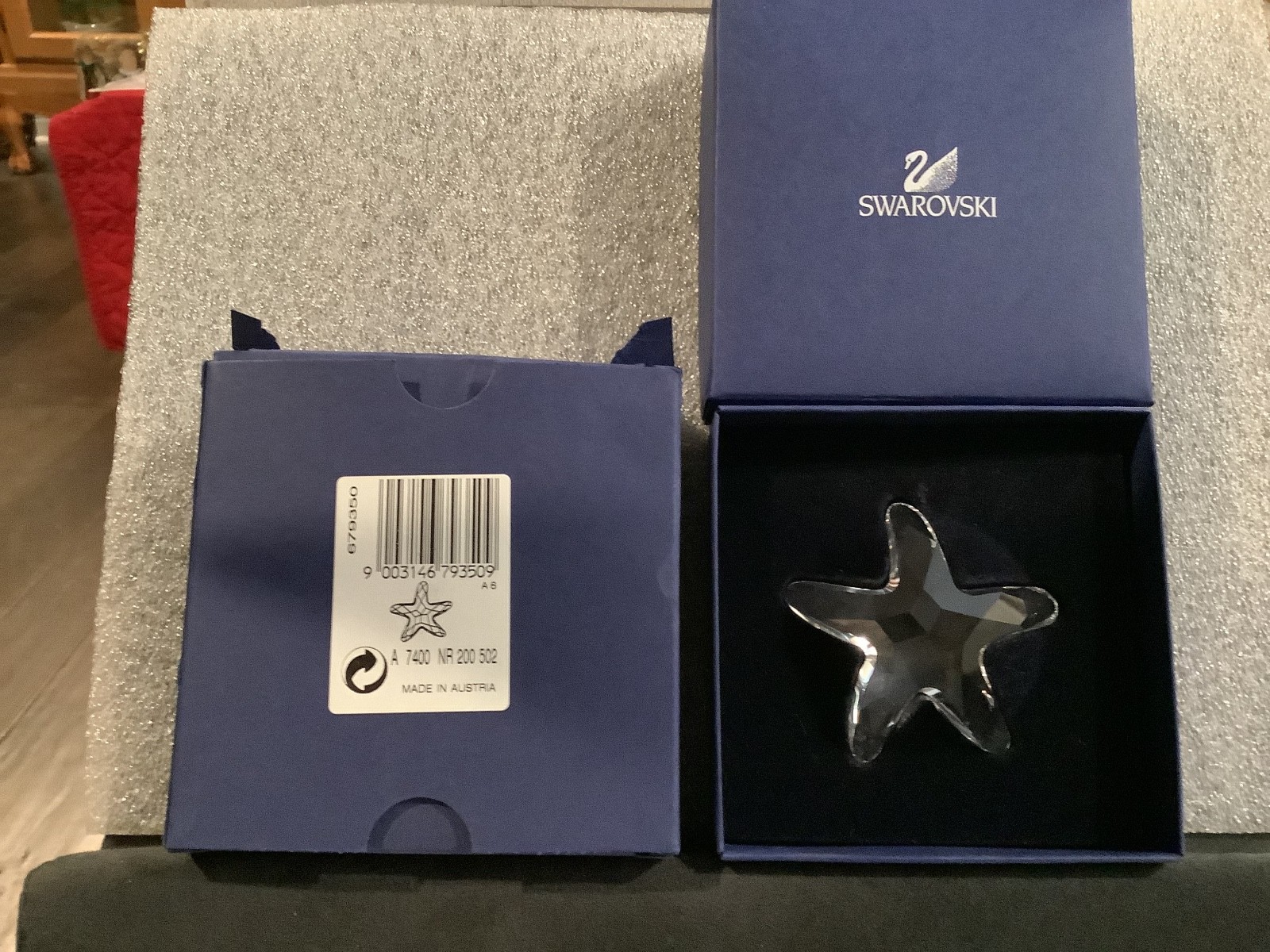 Swarovski Crystal Star Fish Figurine 2.5 Inch W/ Box 7400 NR 200 502 679350 EUC