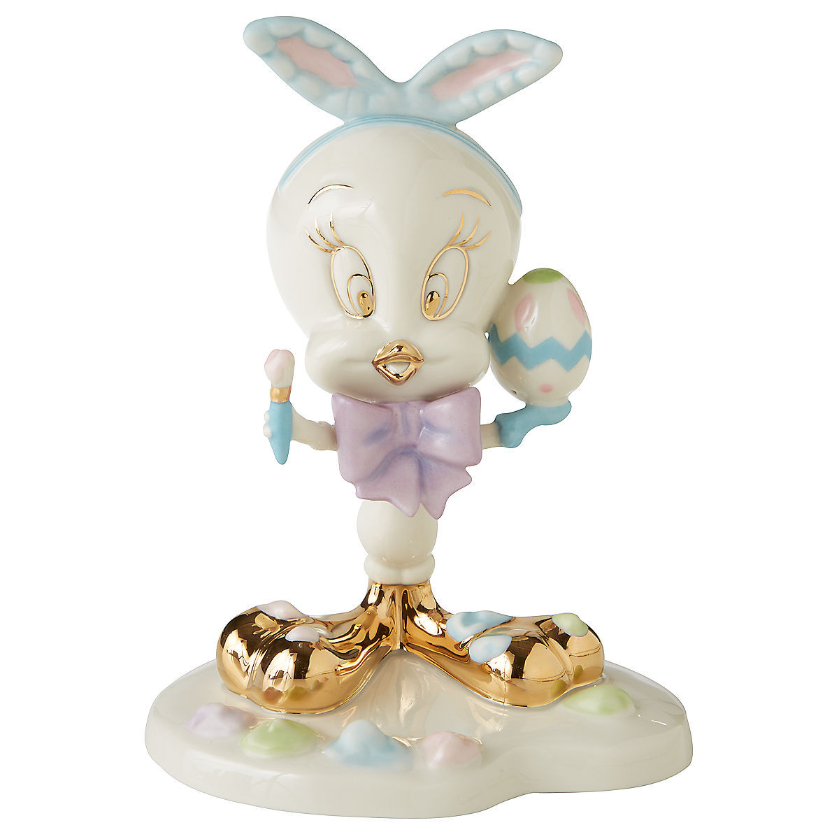 Lenox Tweety Bird Easter Artist Figurine Painting Eggs Looney Tunes COA NEW