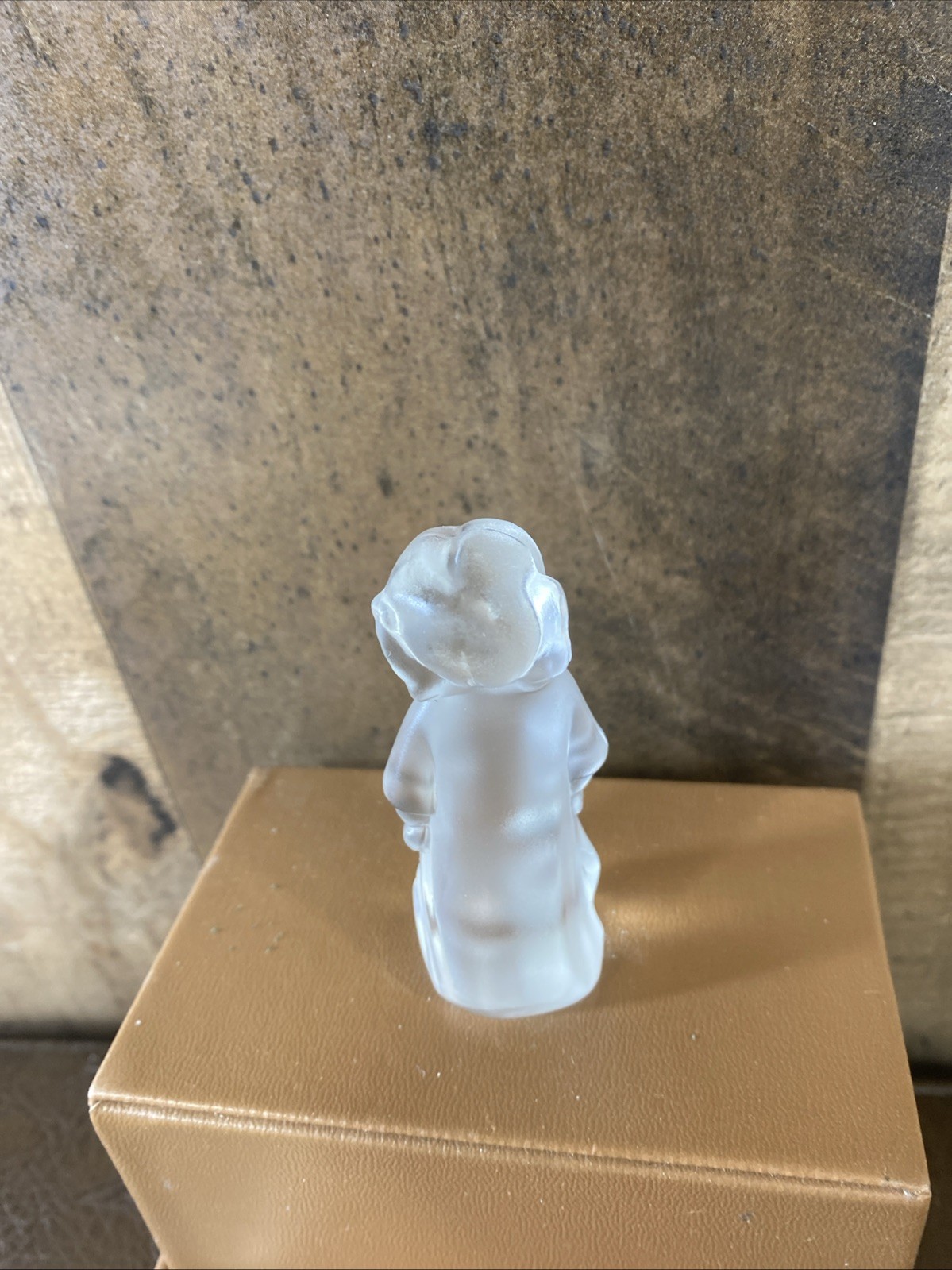 VTG 1990 Swarovski Julia’s World “Julia with Teddy” Frosted Crystal Figurine