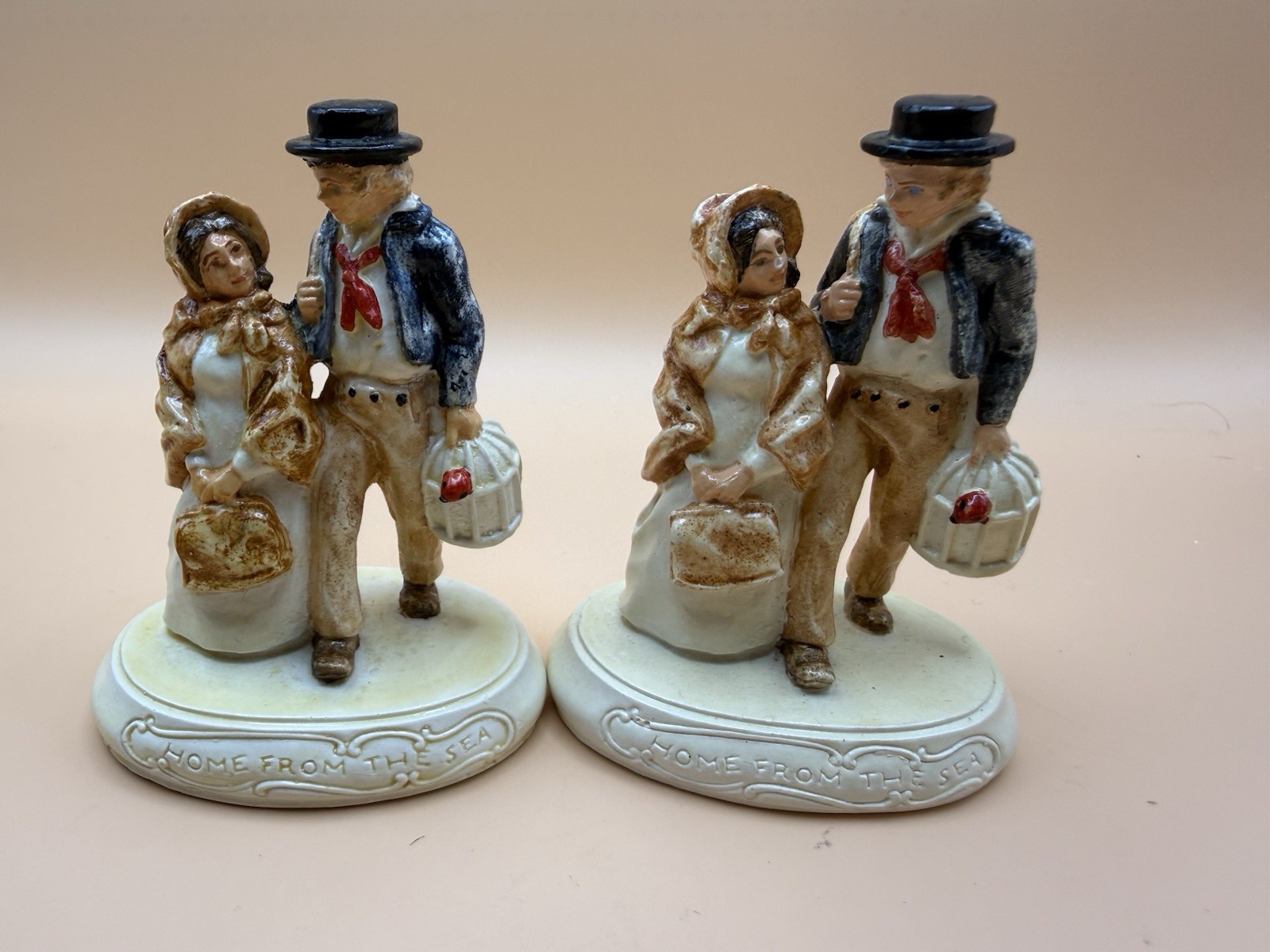 Lot of 2 Sebastian Miniatures “Home From The Sea” Maritime Figurine Vintage
