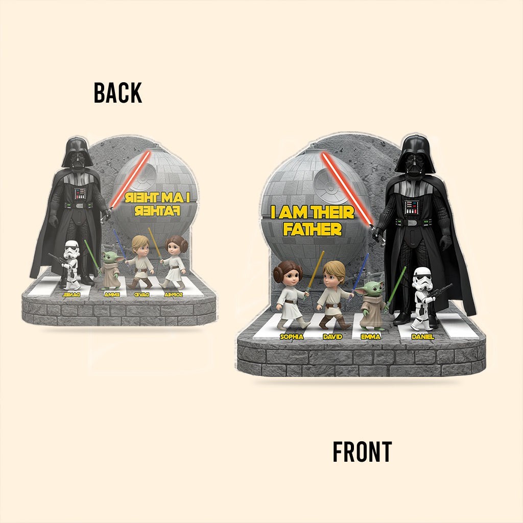 Personalized Darth Vader Dad Kids Star Wars Acrylic Plaque Wooden Block Decor