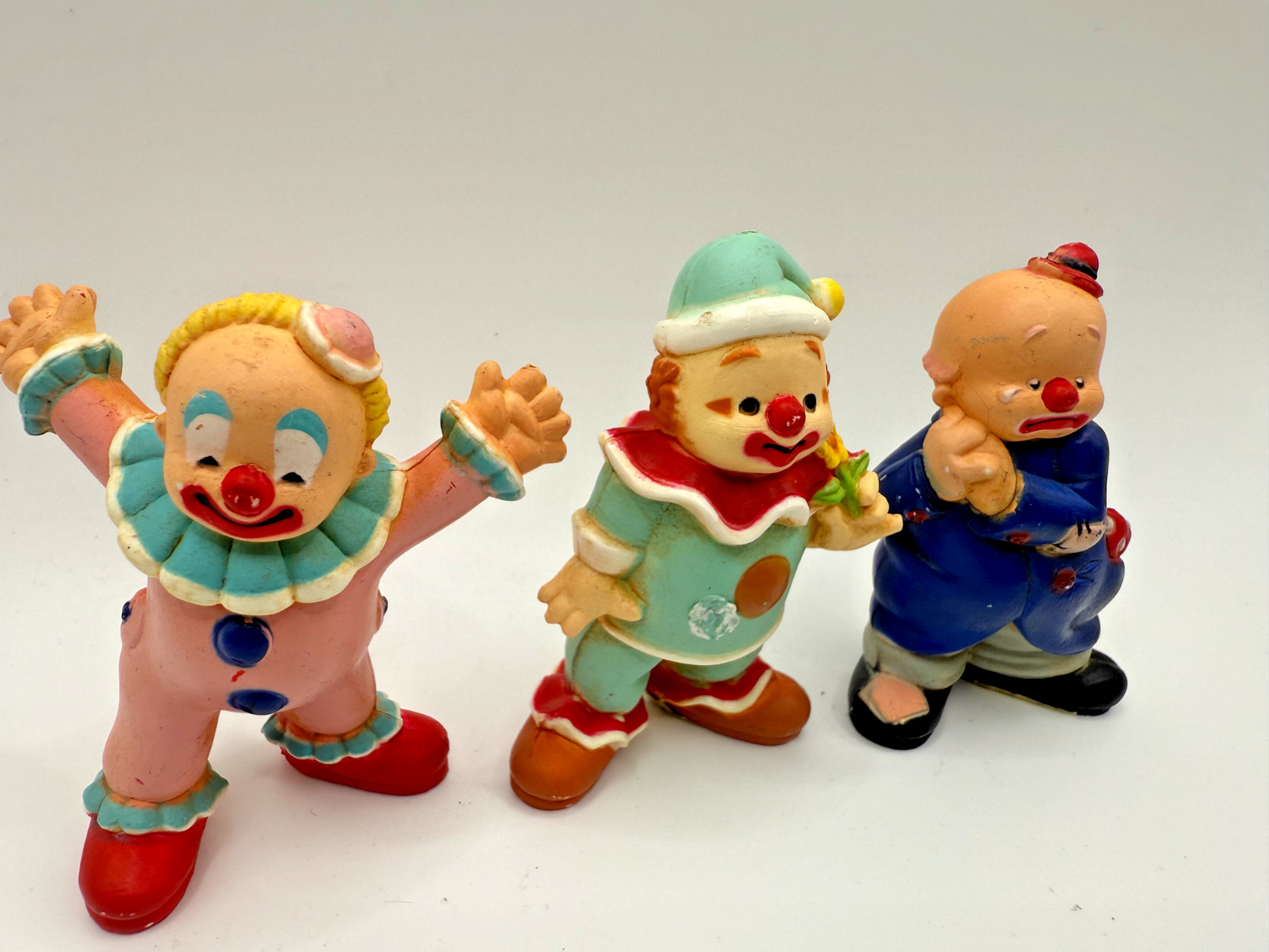 Enesco Mini Happy Clown Figurines. Vintage Collection. Set Of 3