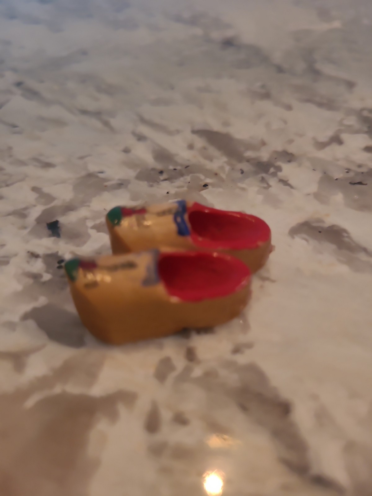 Small Vintage Wooden Dutch Doll Shoes Clogs Made In Holland 1 Inch Souvenier