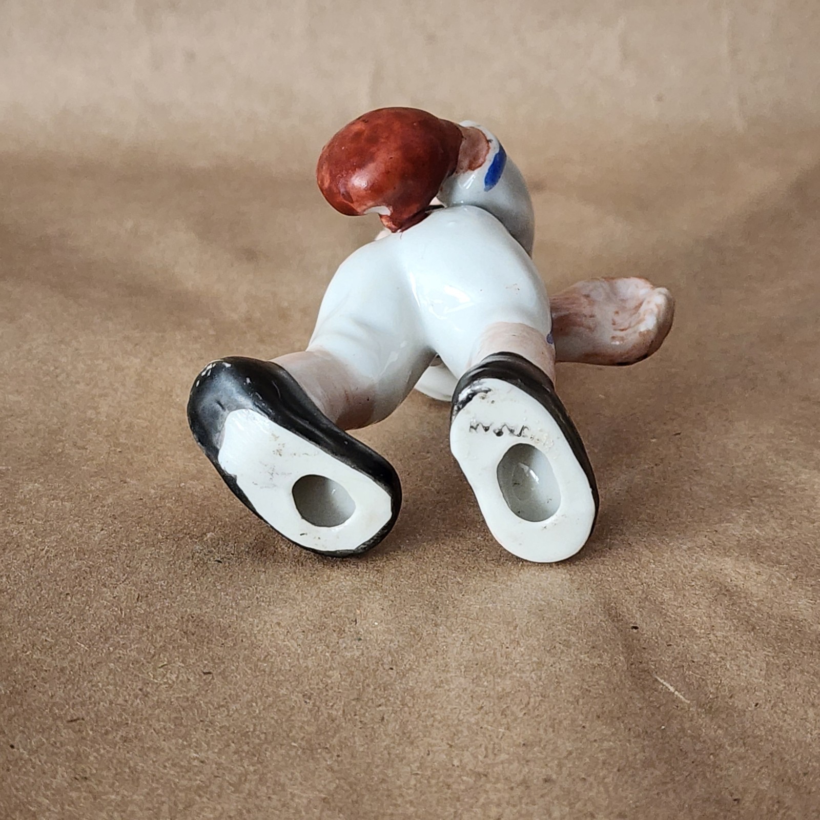 Vntg 40s-50s Lefty Baseball Player Figurine Ceramic Porcelain Hand Painted Japan