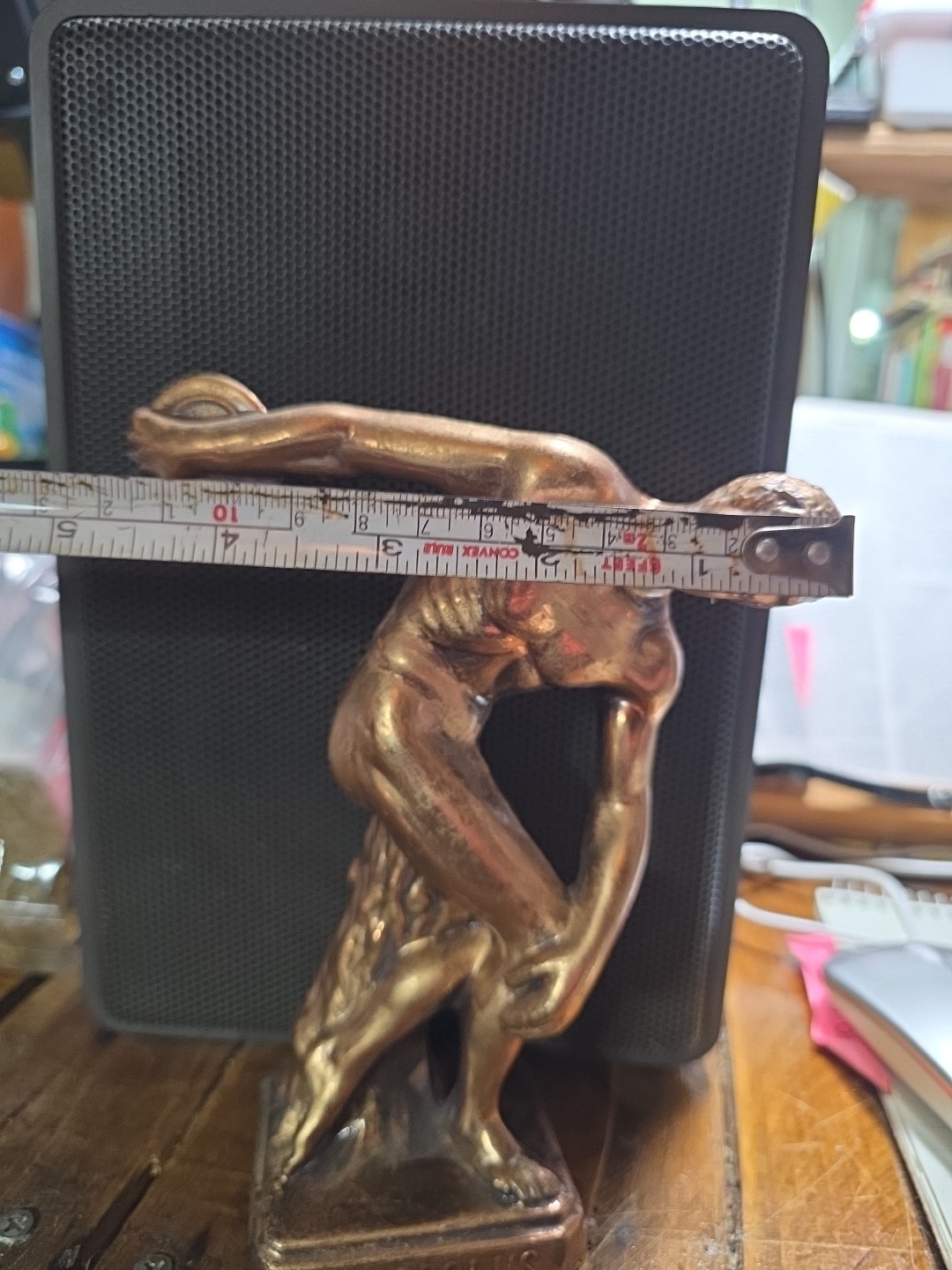 Greek Male Athlete Discobolus Of Myron Discus Thrower Brass Statue Sculpture