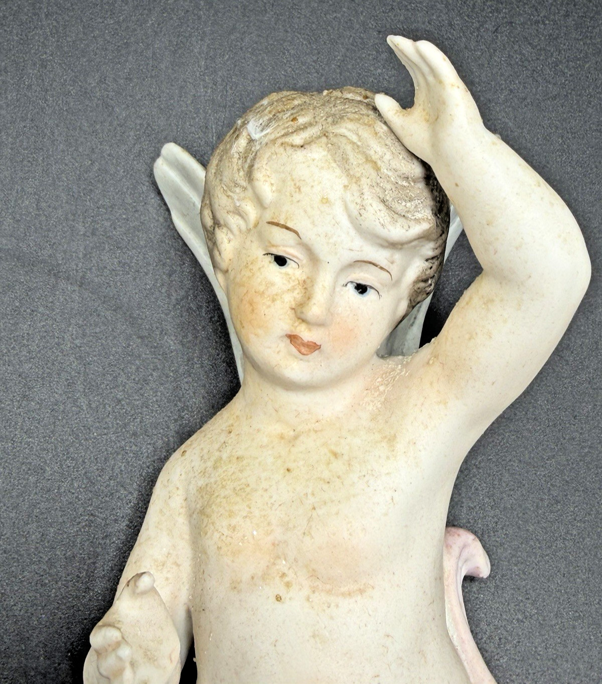 Vintage Rare Lipper and Mann Wall Cherubs Collectible Angels W/Pink Sash, Japan