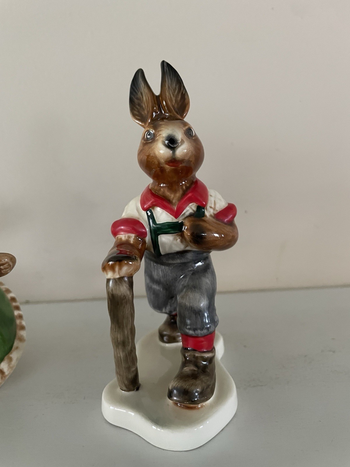 Lot of 3 Goebel Bavarian Bunny/Rabbit Figurine Germany Hand Painted EUC