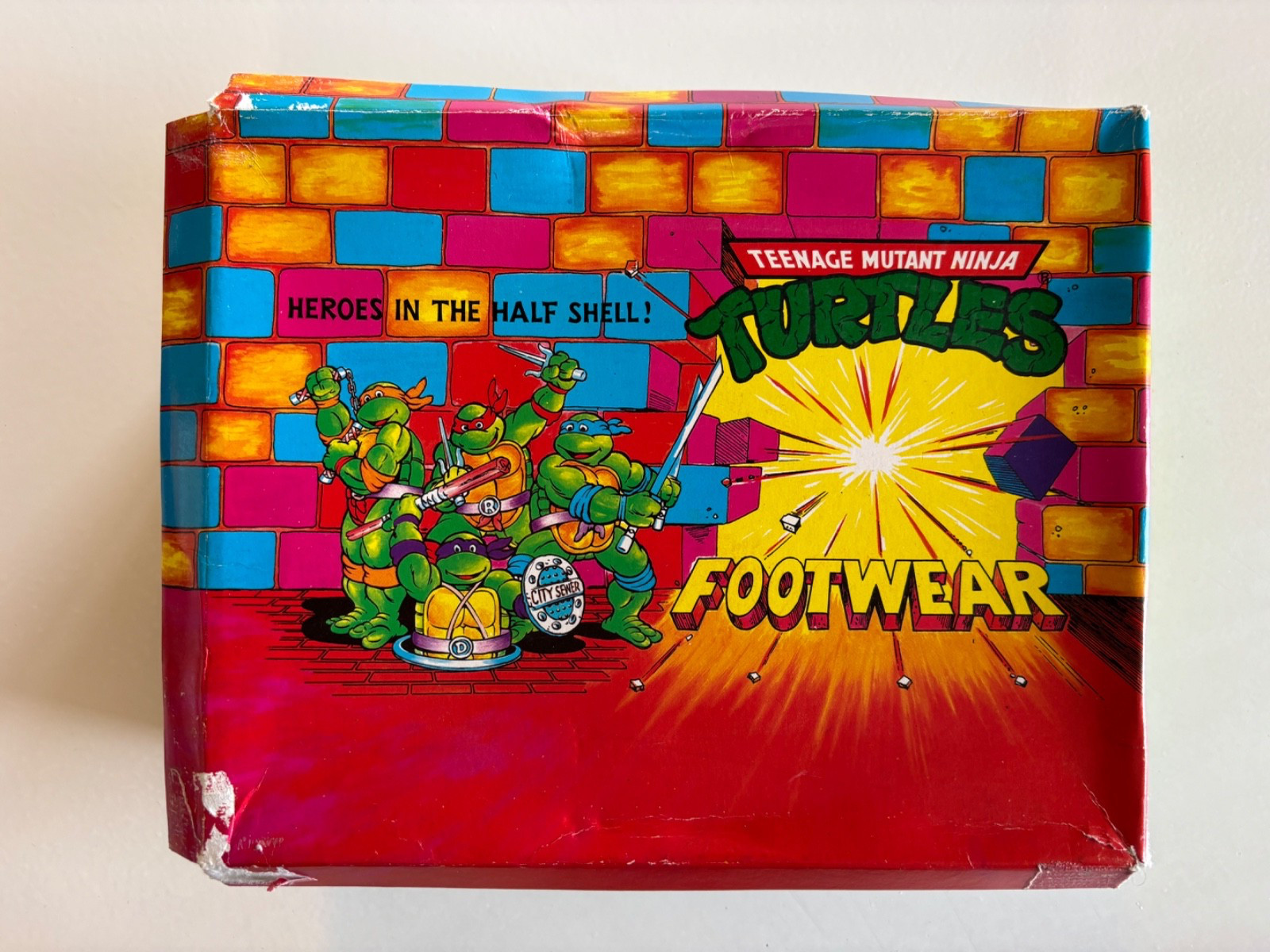 TNMT Shoebox ANGEL ETTS Box + Lid TURTLES FOOTWEAR “Heroes In Half Shell”