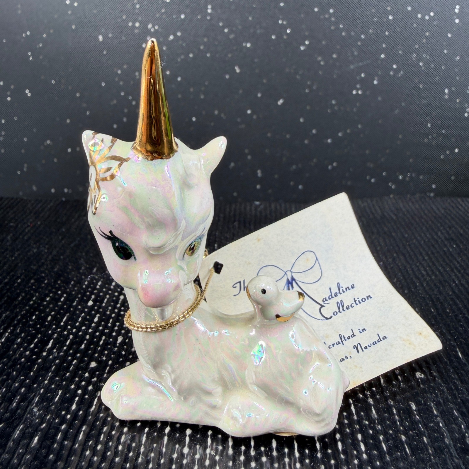 Madeline Collection Iridescent Ceramic Unicorn Figurine Gold Horn Las Vegas NV
