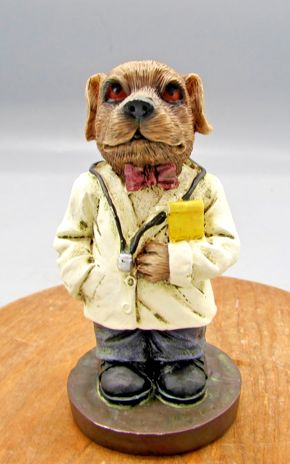 Vintage Mid Century Doctor Dog Figurine Anthropomorphic Novelty Humorous 3.5 in