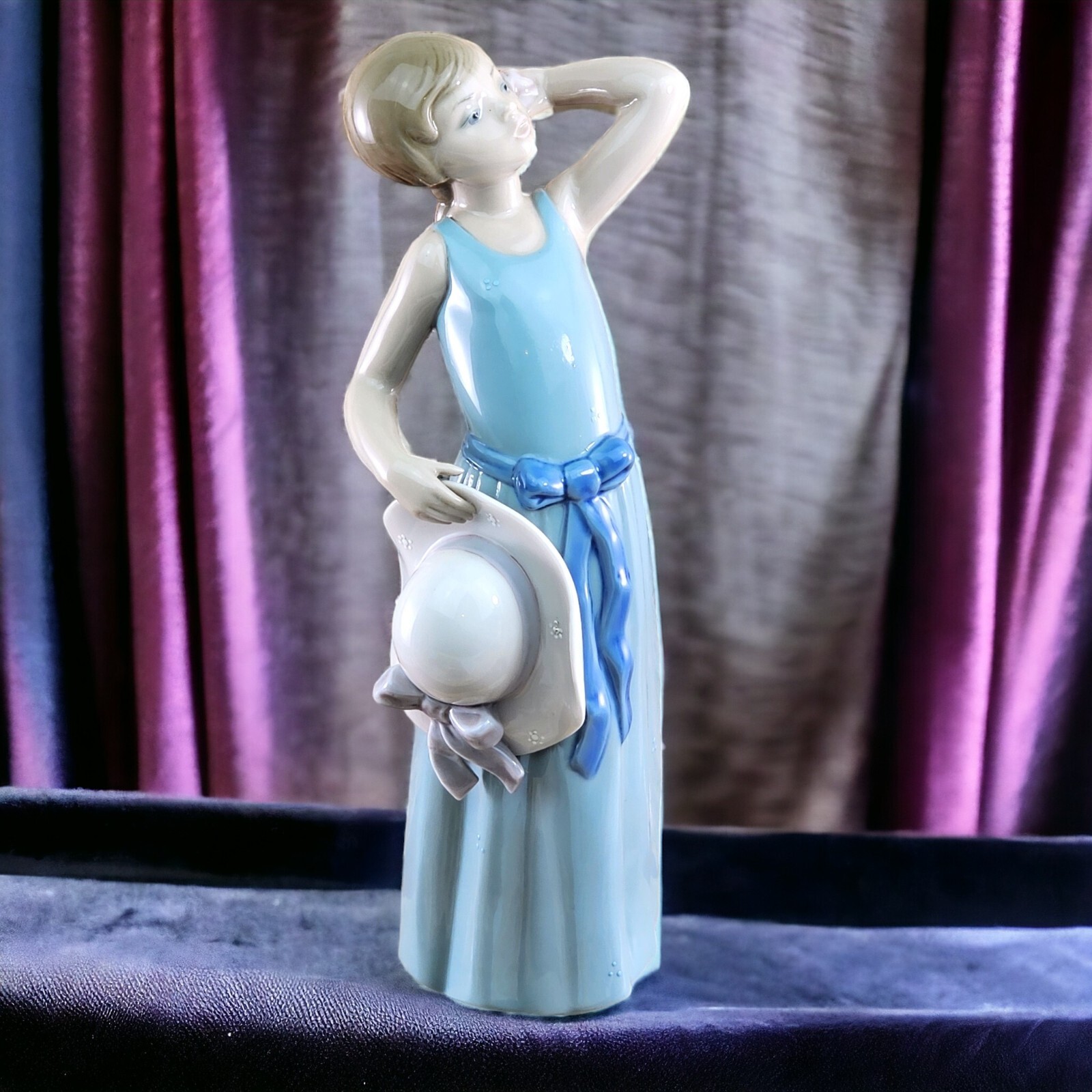 VTG Lladro Prissy Porcelain Figure Pamela Tocado Girls Hats N Bows 5010 Catalá