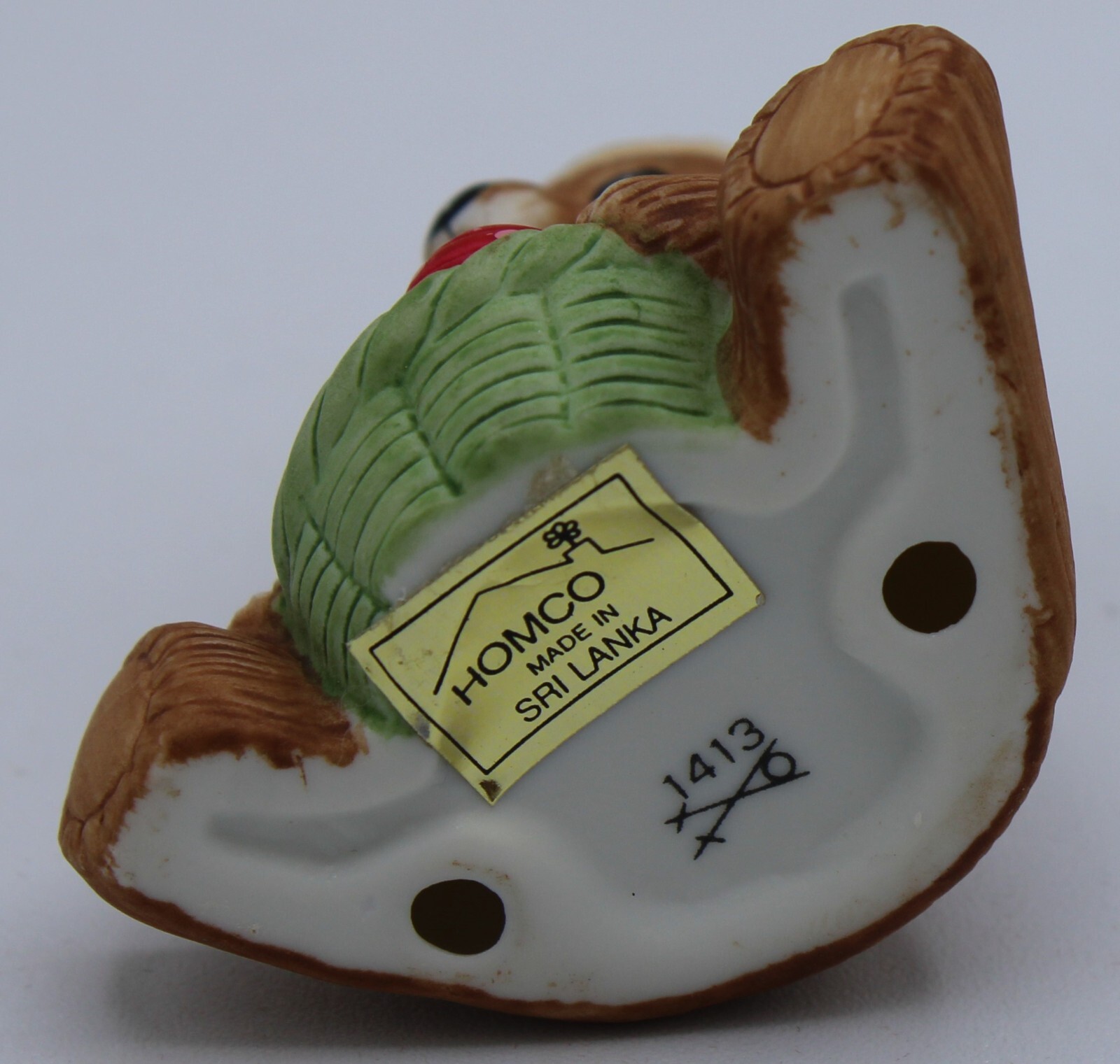 Vintage HOMCO Teddy Bear Figurine ~ April Bear of the Month ~ #1413 Easter