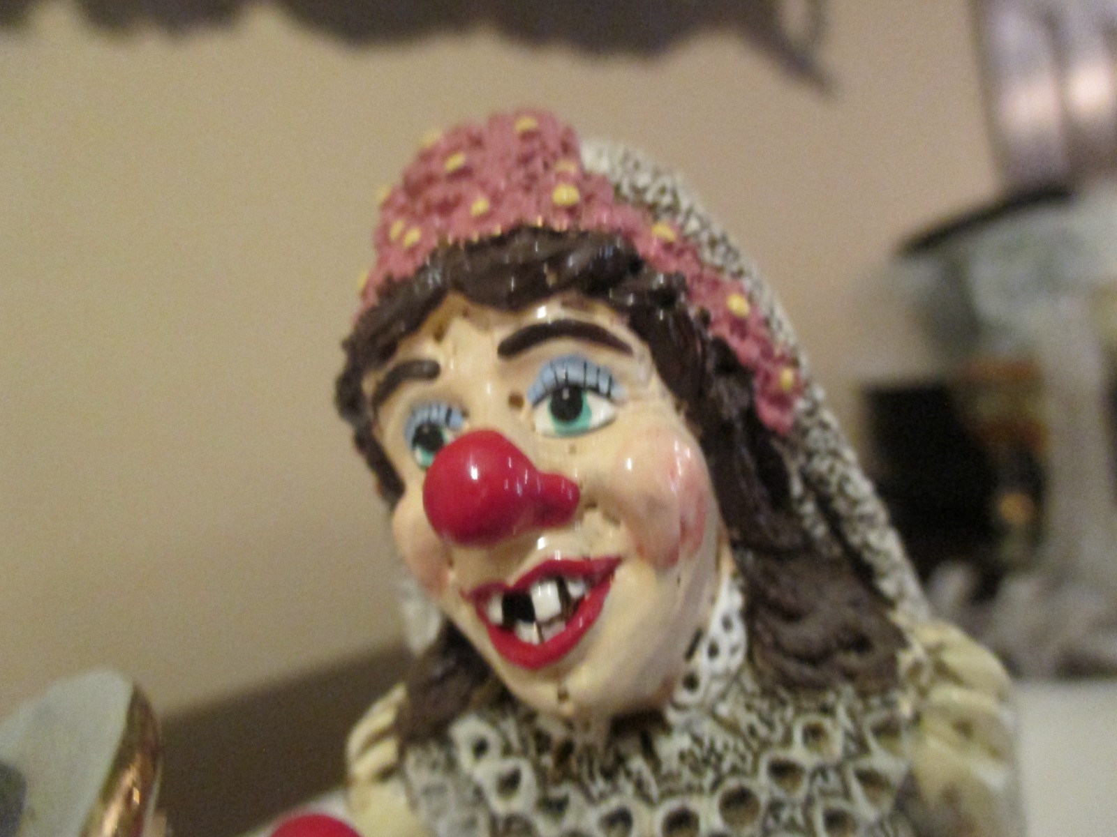 1989 Ron Lee Clown Figurine YES DEAR Bride & Groom HEAVY Needs GLUE see descrip